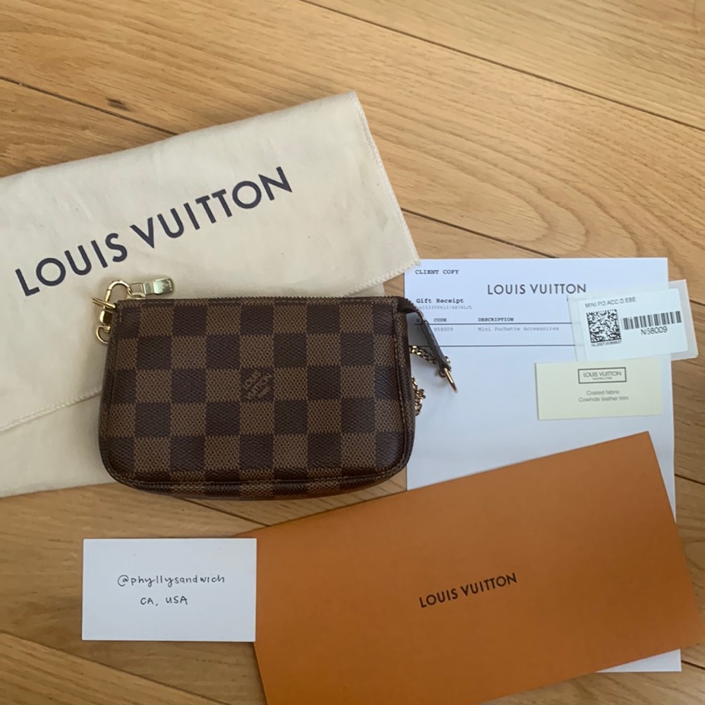 Louis Vuitton Damier Ebene Mini Pochette Accessories